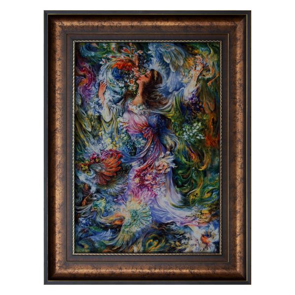 Persian Carpet Wall Painting of Colorful Women