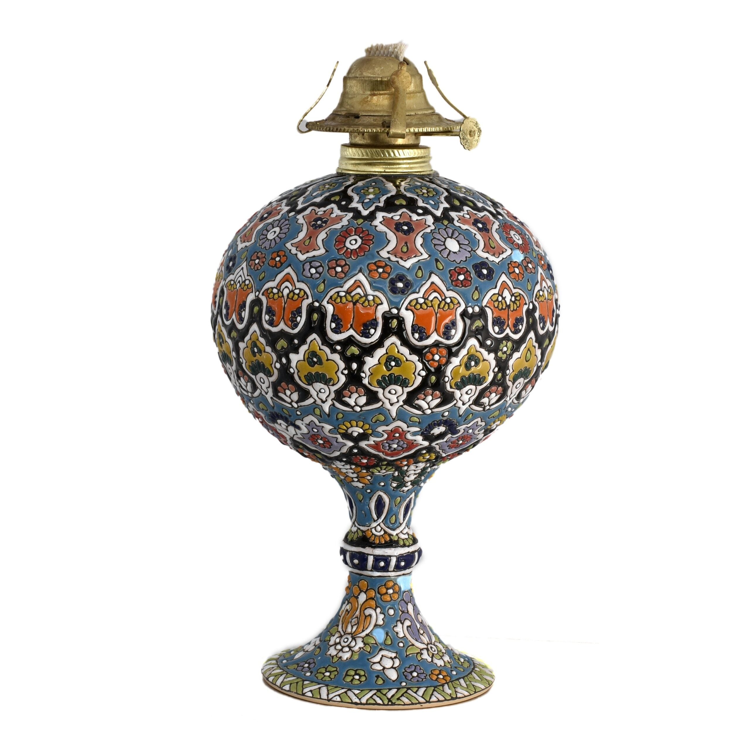 Handmade Persian Ceramic Lamp – Illuminate Your Home with Timeless Handmade Beauty