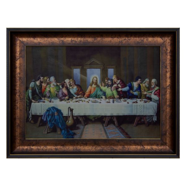 Sacred Supper – Iconic Velvet Art of Jesus' Last Supper