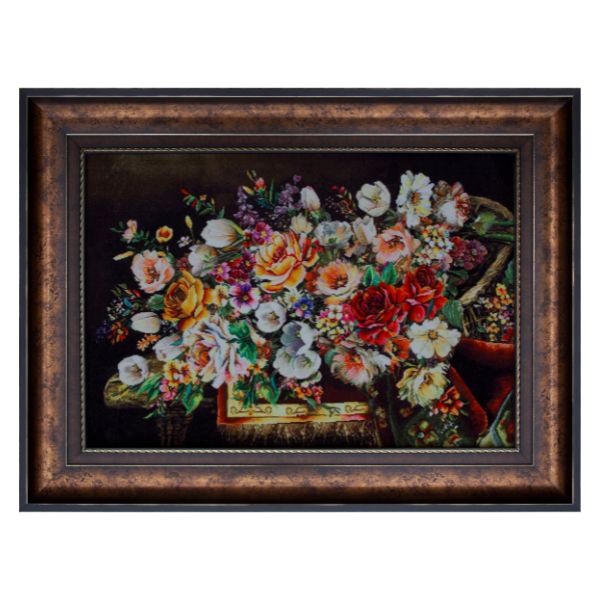 Persian Carpet Wall Painting of Colorful Flowers
