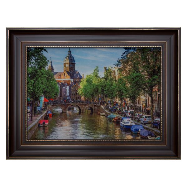 Riverside Serenity – Persian Carpet Wall Painting