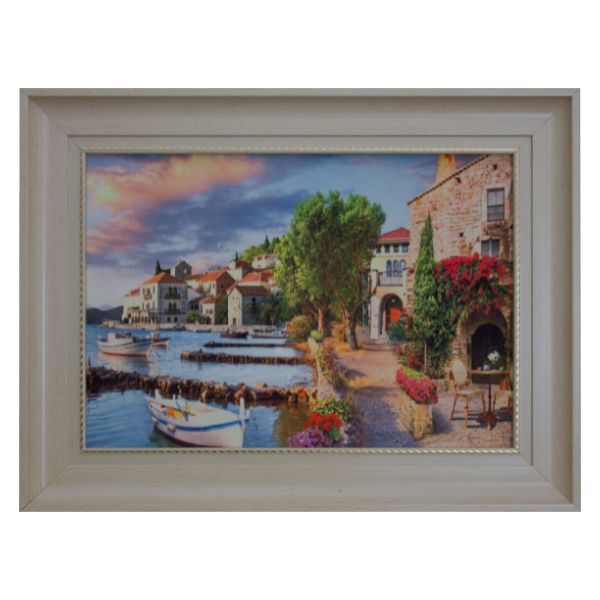 Tranquil Riverfront Elegance – Persian Carpet Wall Painting