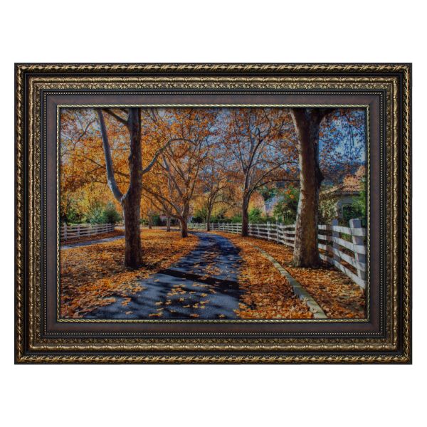 Golden Whispers of Autumn – Persian Carpet Wall Painting