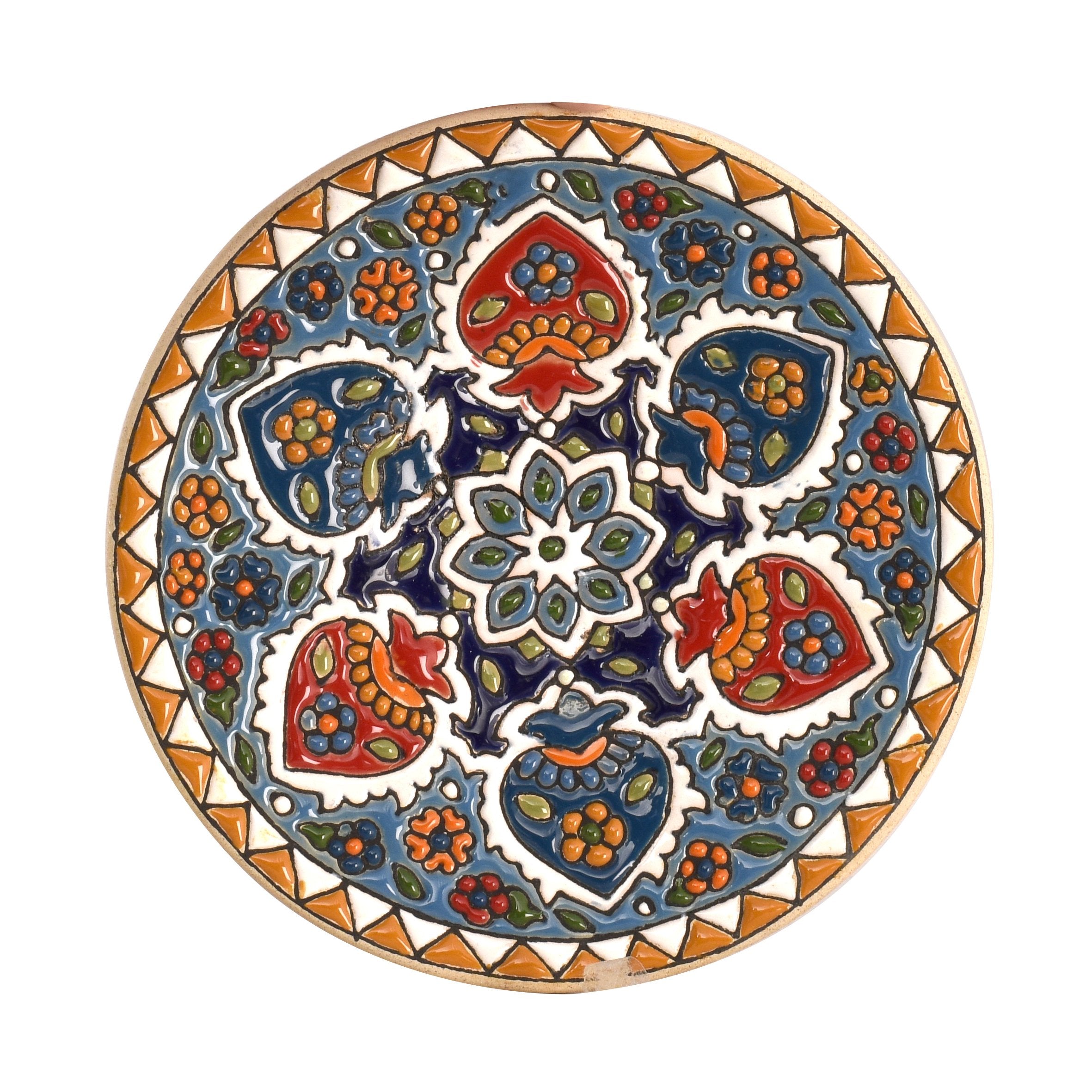 Handmade Persian Plate Ceramic Pottery – Timeless Elegance for Your Home Decor