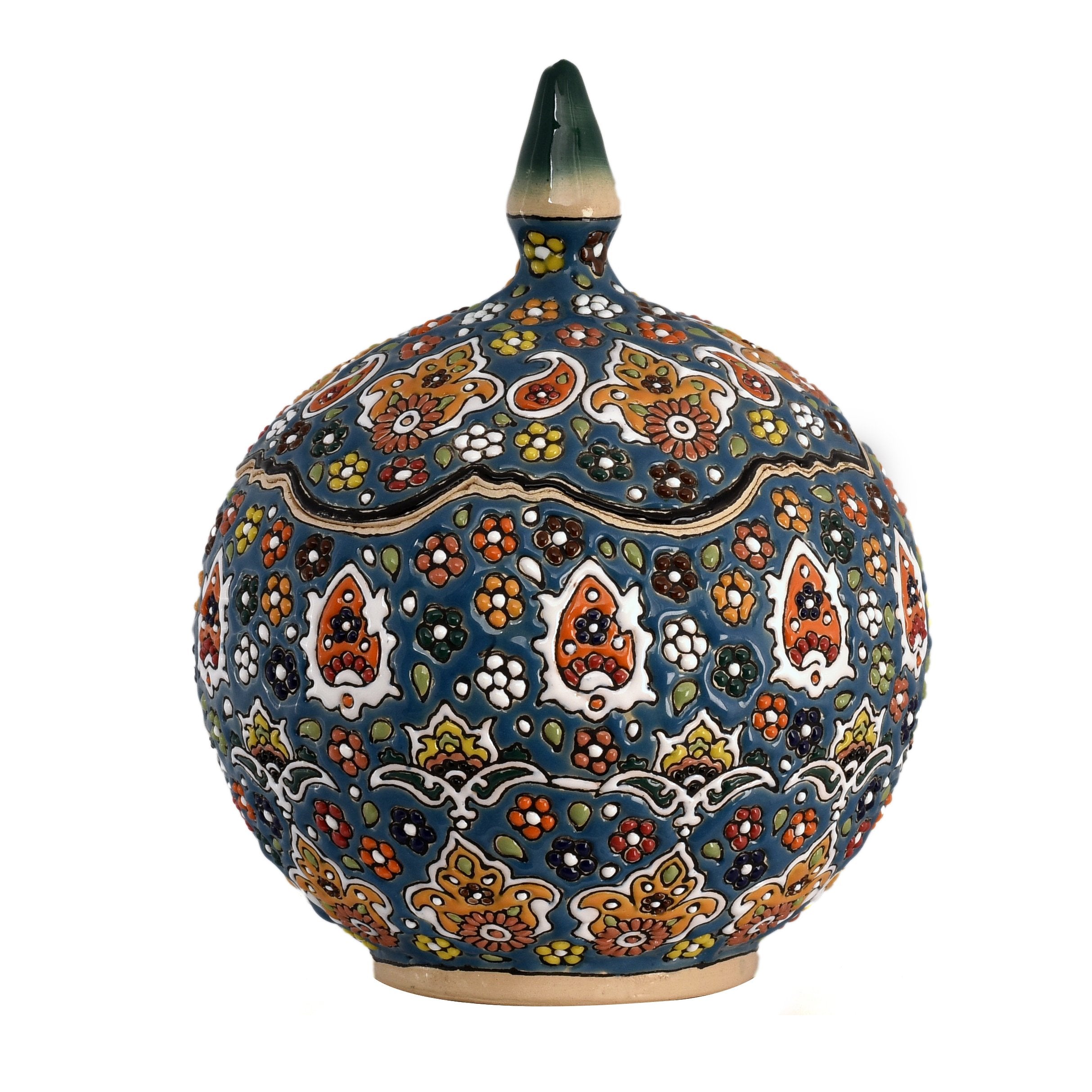 Handmade Persian Ceramic Chocolate Bowl – Elegant and Unique Home Decor Piece