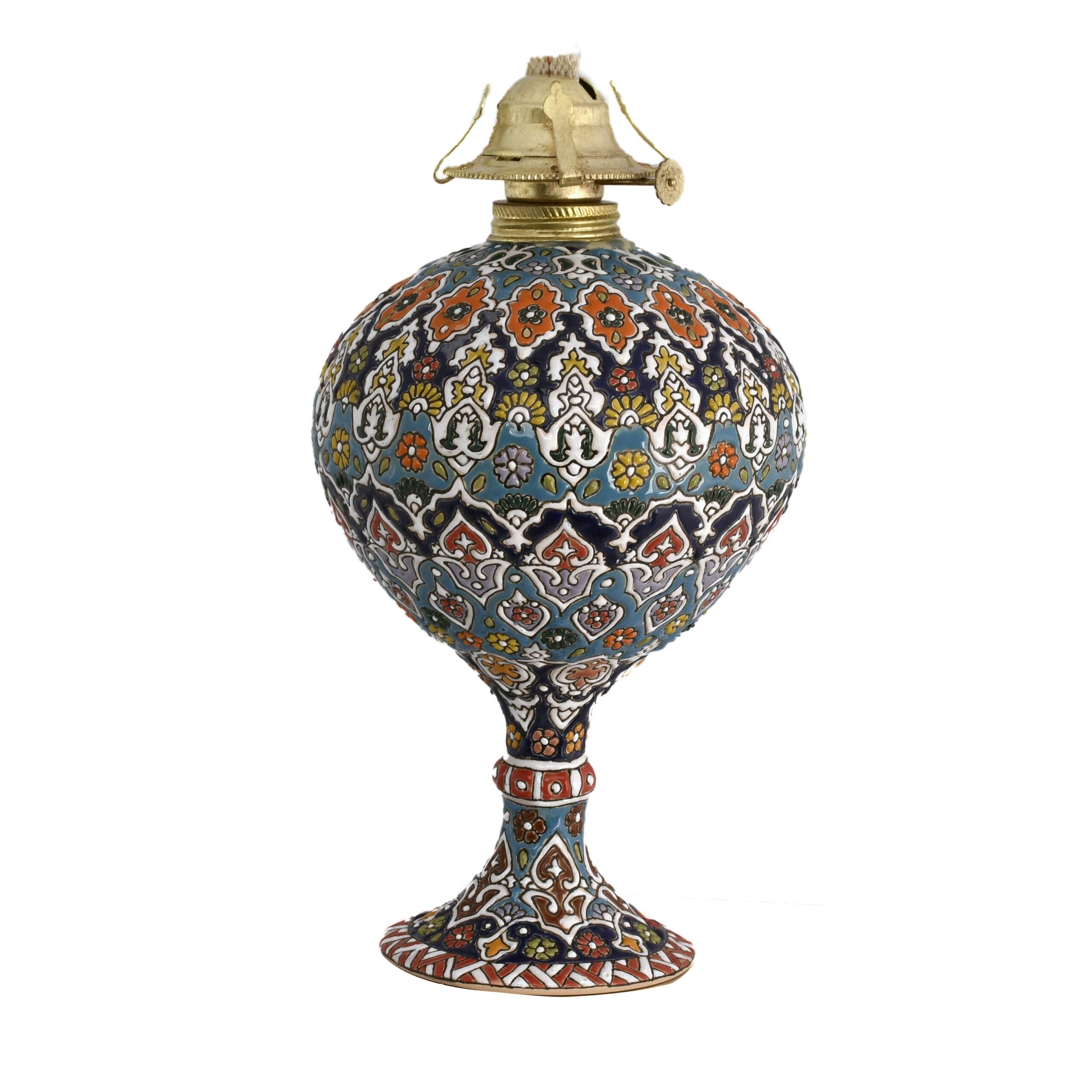 Handmade Persian Ceramic Lamp – A Breathtaking Blend of Art, Light, & Home Decor Charm