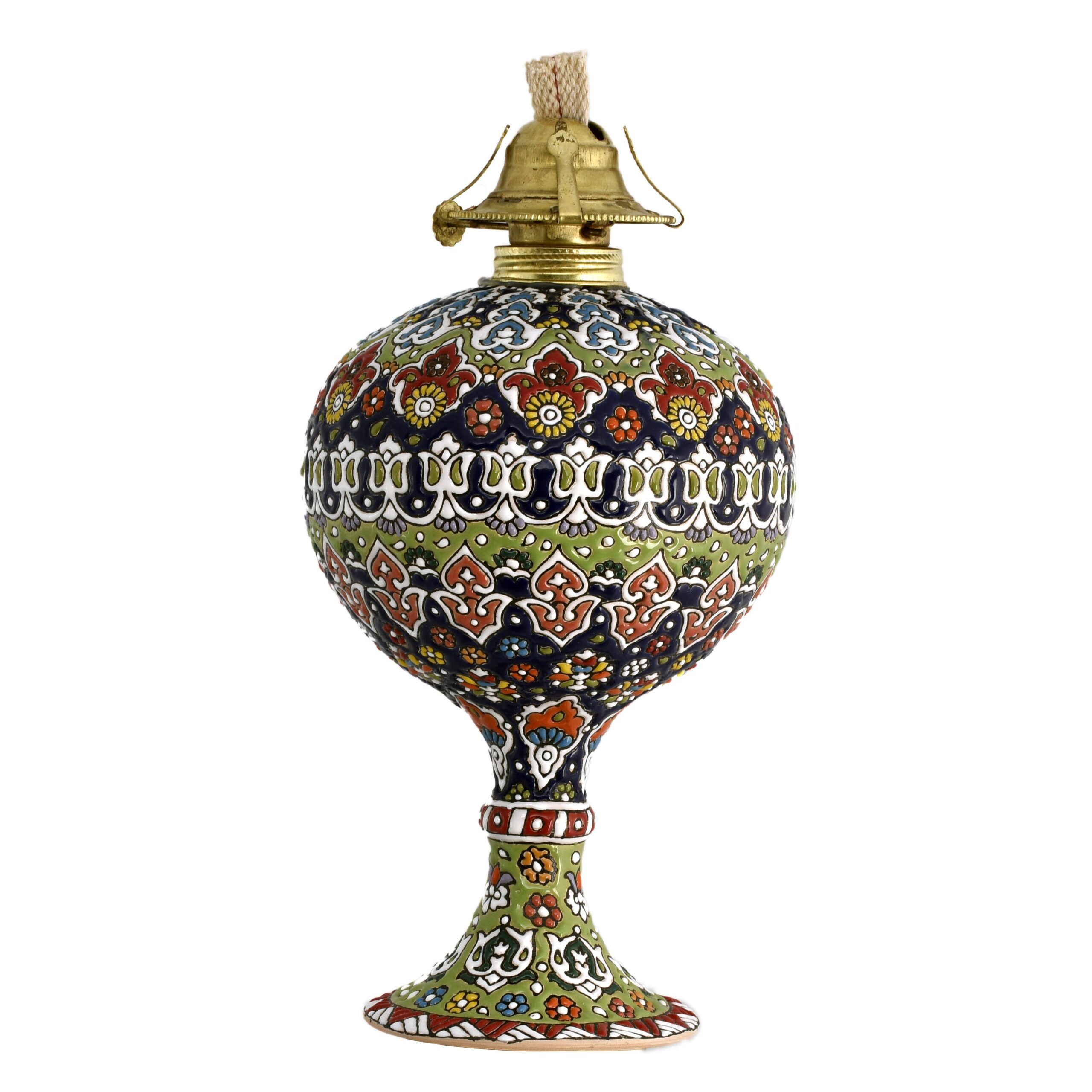 Handmade Persian Ceramic Lamp – Light Up Your Home Decor with Authentic Beauty