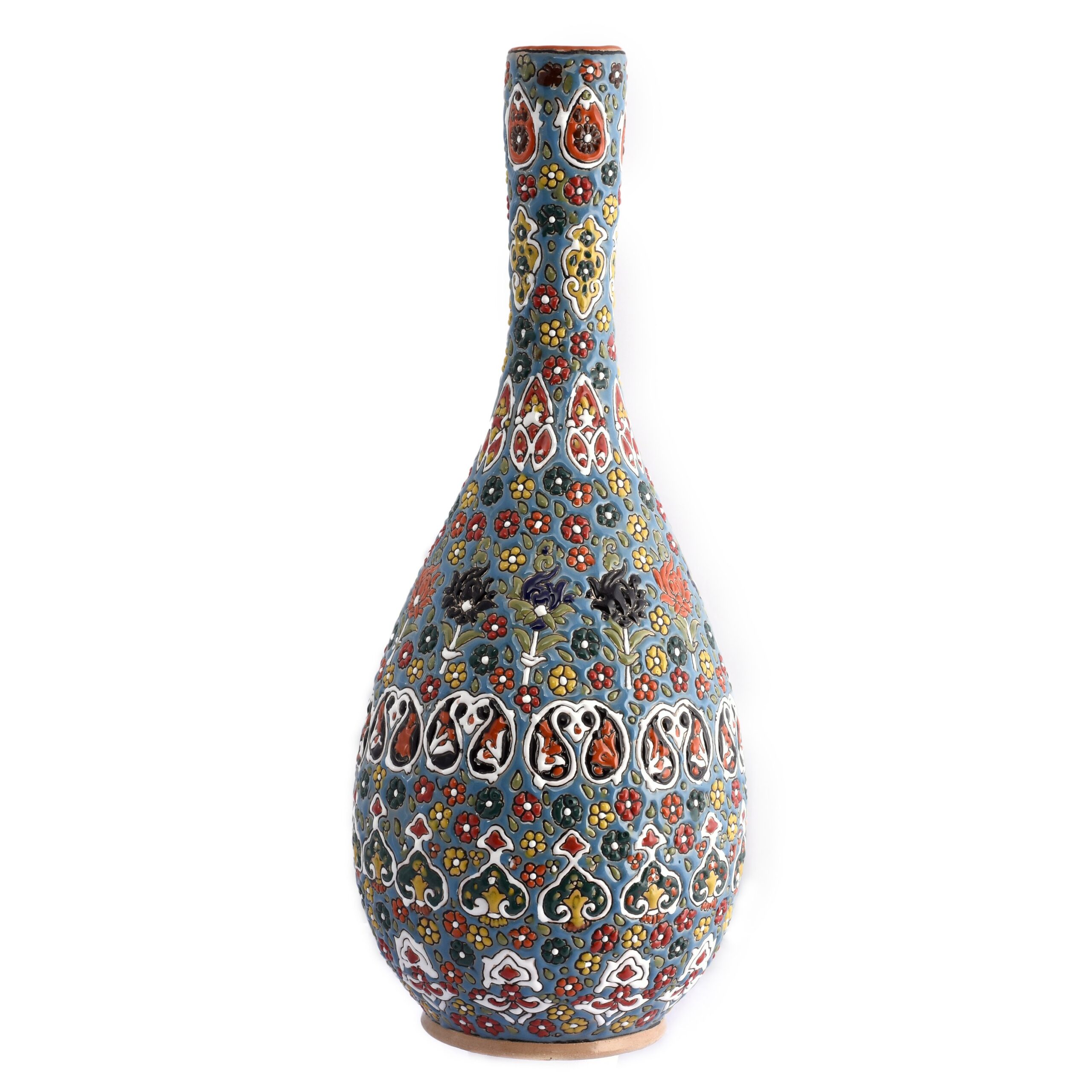Handmade Persian Ceramic Flower Vase – A Beautiful Piece of Home Decor